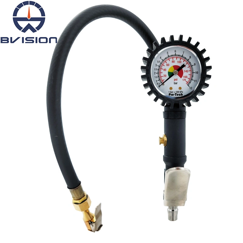 Pg7 Hot Sale Tire Inflator with 2&quot; Pressure Gauge 12 Bar 2% Accuracy